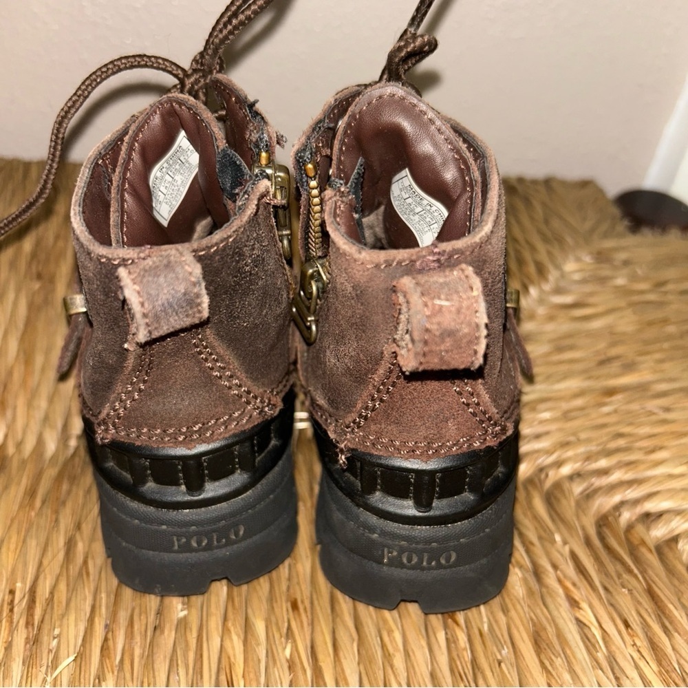 Polo by Ralph Lauren Brown and Black Kids Duck Boots - Picture 2 of 7